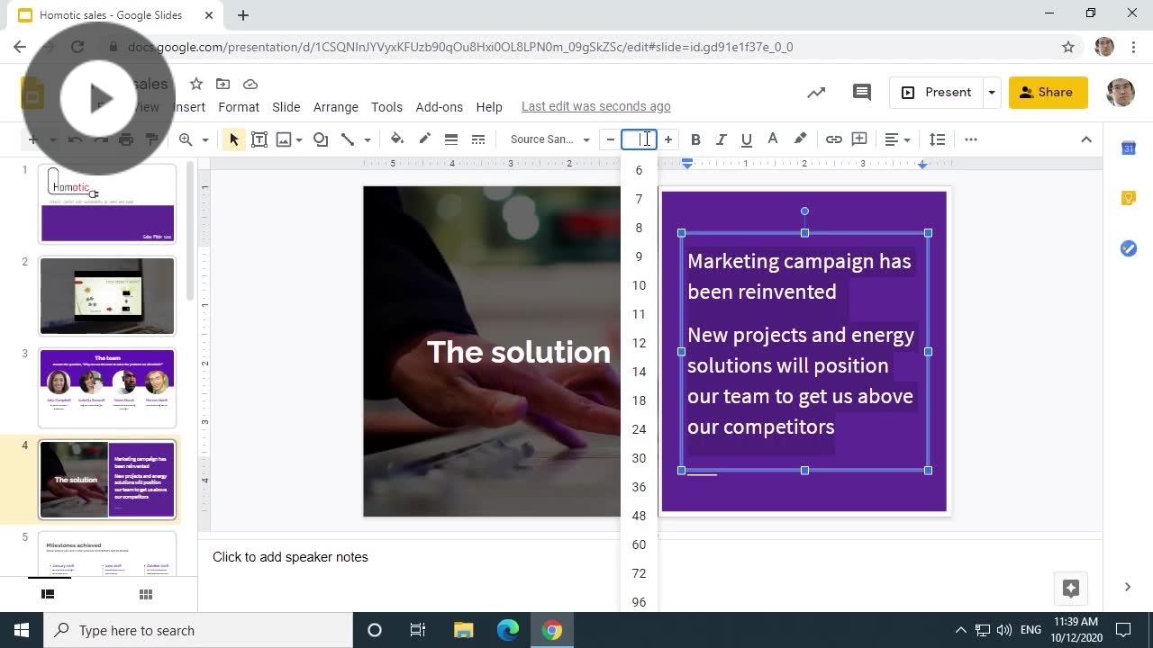 Formatting text in Google Slides 2020 Google Slides 2020