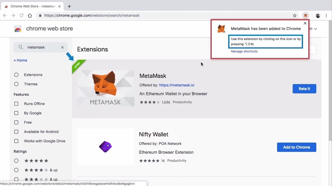 Working with Ethereum: Metamask & the Ethereum Wallet - Ethereum -  INTERMEDIATE - Skillsoft