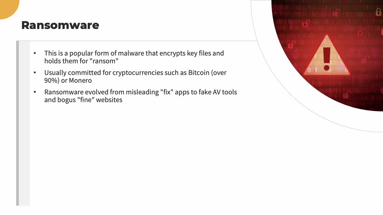 CompTIA Security+: Survey of Malicious Activities - CompTIA Security+ -  BEGINNER - Skillsoft