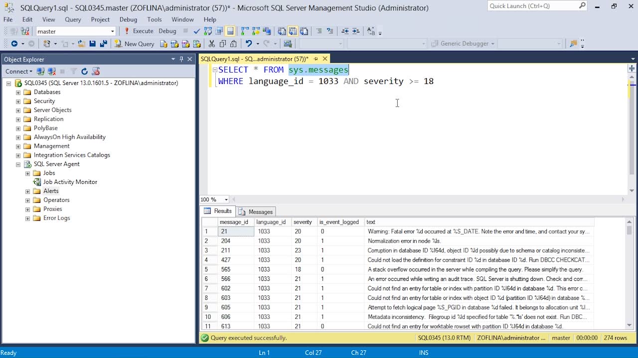 Microsoft SQL Database Administration Competency (Intermediate Level ...