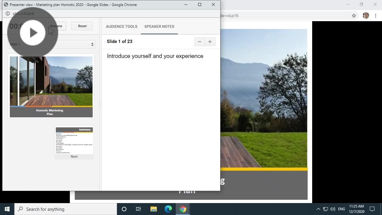 Creating & presenting a slideshow in Google Slides 2020 Google Slides