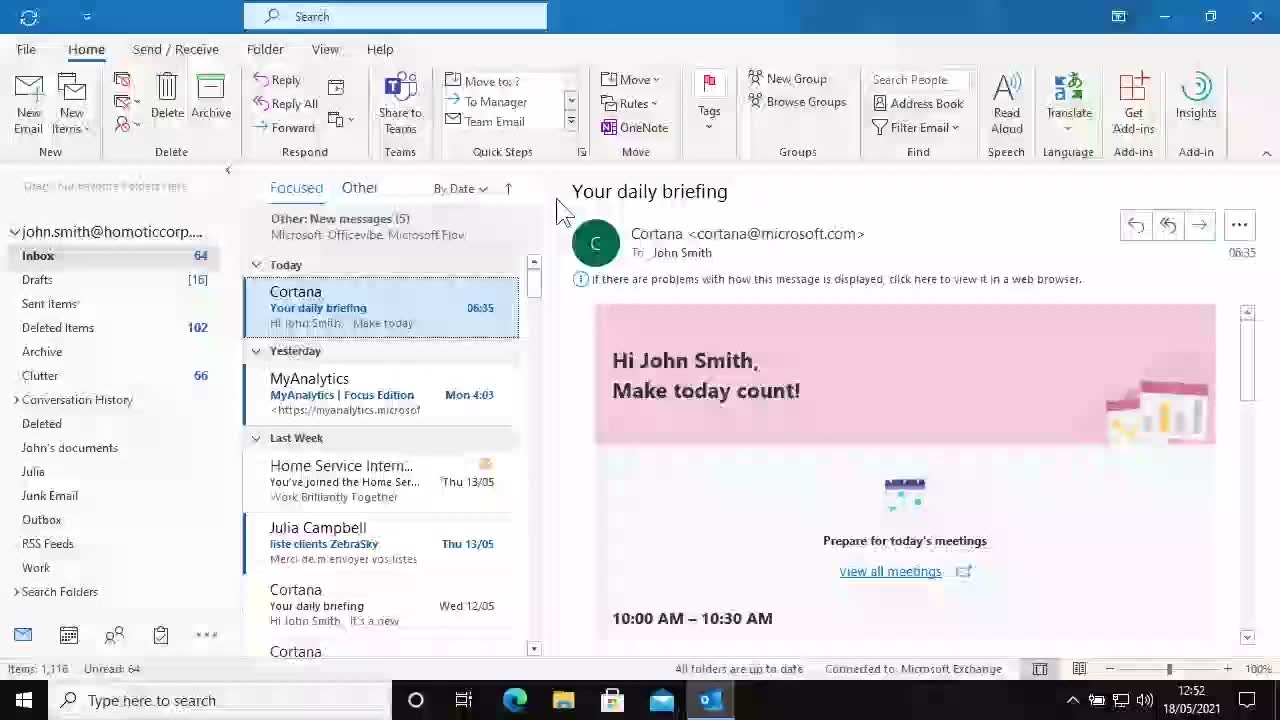 Outlook 365 (2021) - Skillsoft