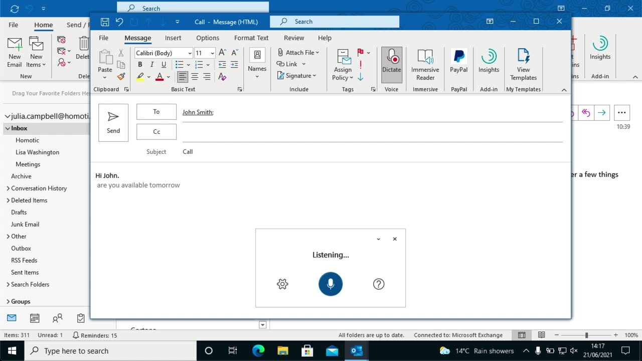 Optimizing Workflows in Outlook 365 - Outlook - INTERMEDIATE