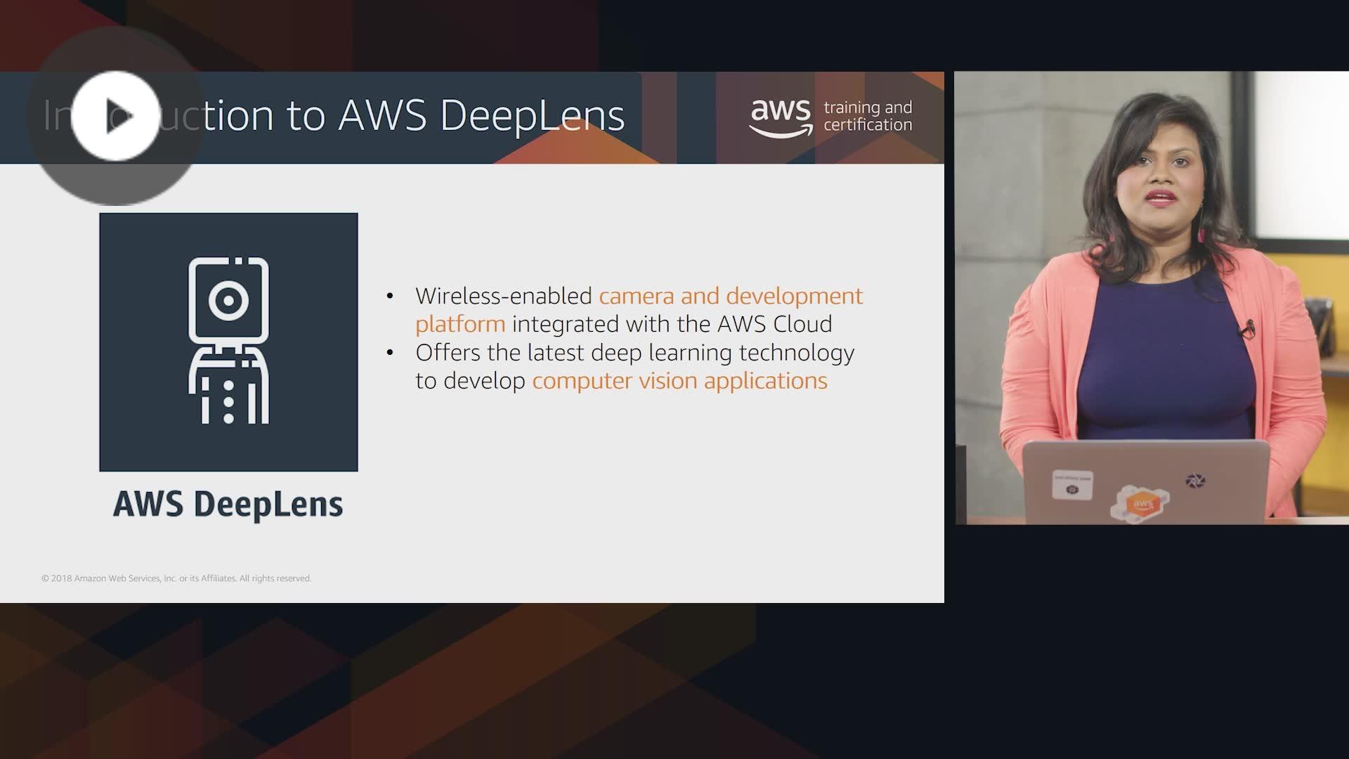 Introduction to AWS DeepLens - AWS 2020 - BEGINNER - Skillsoft