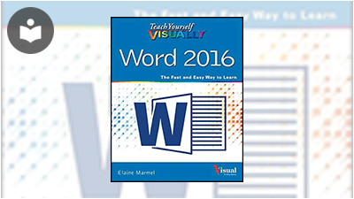 Visual For Word How Teach Yourself VISUALLY Word 2016 Book - EVERYONE - Skillsoft