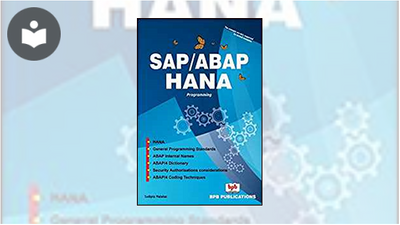 SAP/ABAP HANA: Programming Book - EVERYONE - Skillsoft